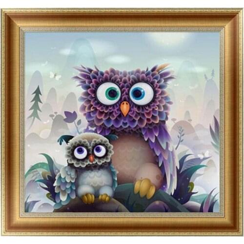 DIY 5D Full Square Diamonds Embroidery owl Round Diamond Painting Cross Stitch Kits Diamond Mosaic Home Decoration