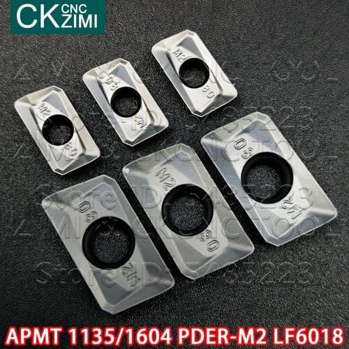 APMT1135PDER-M2 LF6018 APMT1604PDER-M2 LF6018 CNC Carbide milling inserts cutter lathe machining tools APMT for stainless steel