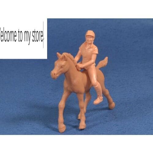 No paint pvc Figure Dolls horse and rider
