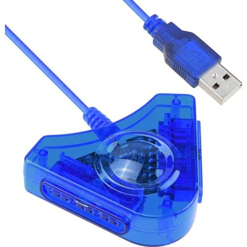 Duo Port USB Adapter to PC Windows for PS One for PS2 Vibration Controller