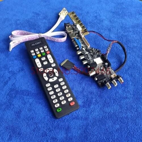 Fit LP156WHB-TLC1/TLC2/TLD1/TLD2 1366*768 3663 TV digital AV VGA USB DVB upgrade screen 40 pin LVDS LCD drive board DIY Kit