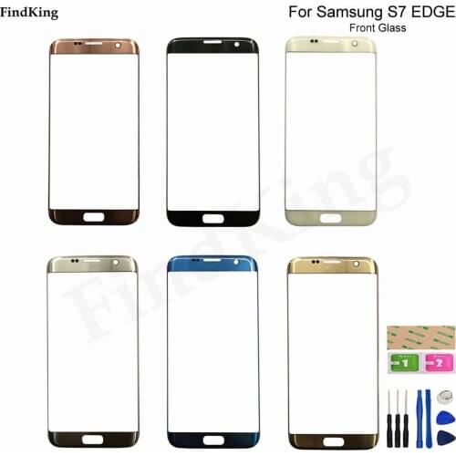 LCD Front Touch Screen Outer Glass Lens For Samsung Galaxy S7 edge G935 G935F Front Outer GLass With Tools