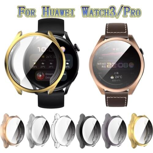 Electroplating TPU All-Inclusive Protective Shell For Huawei Watch3 46MM Shockproof Screen Protective Case For Watch 3 Pro 48MM