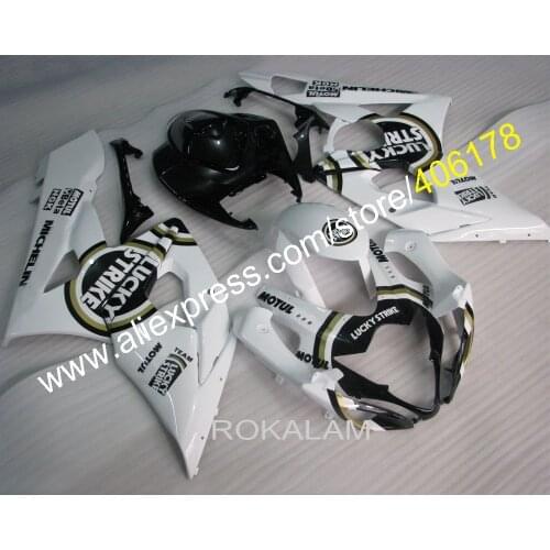 Gsxr Fairings For Suzuki GSXR1000 2005 2006 White Black Race Bike Bodyworks Fairing (Injection Molding)