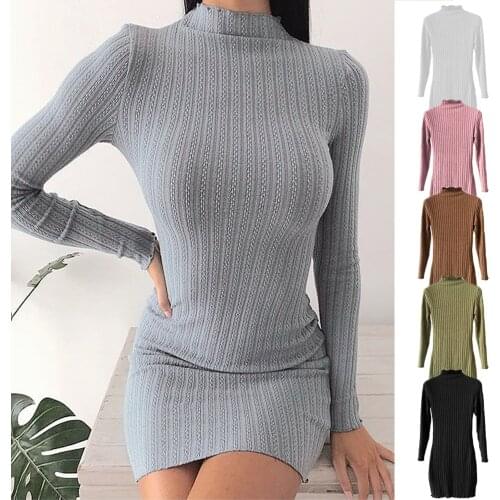 ISHOWTIENDA Fashionable Knitted Dresses