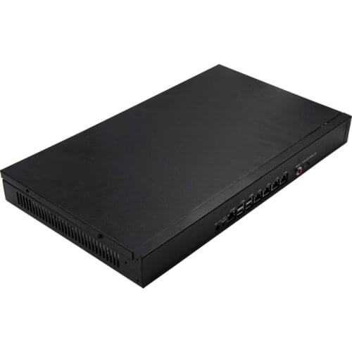 Computer Server 1u Fanless Mini PC with intel atom D2550 processor 4GB RAM support 4 LAN ports
