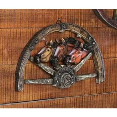 American Western Cowboy Boots wall decoration wall flower Horse head creative bar room Decorative ornament handicraft