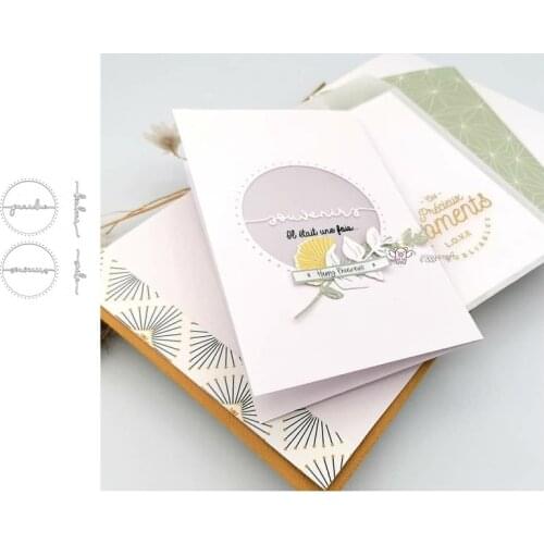 Mmao Crafts Metal Steel Cutting Dies New Letters circle frame Stencil For DIY Scrapbooking Paper/photo Cards Embossing Dies