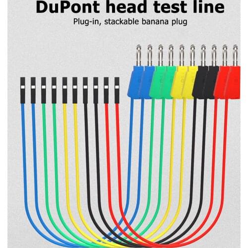 Stacked banana plug breadboard jumper soft flexible silicone test line suitable for electrical test line