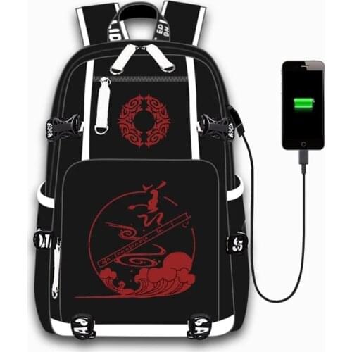 Fashion Anime Grandmaster of Demonic Cultivation Casual Backpack Men Women Student Schoolbag Shoulders Bag USB Charging Port Bag