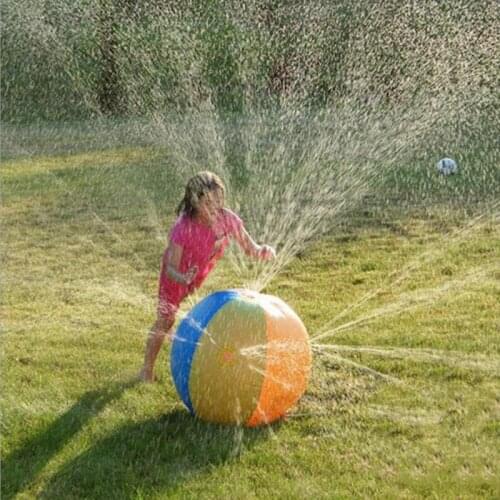 Inflatable PVC Water Spray Beach Ball for Outdoor Lawn Summer Game Kids Toy Ball Water Jet Ball