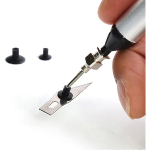 IC SMD Vacuum Sucking Suction Pen Remover Sucker Pump IC SMD Tweezer Pick Up Tool Solder Desoldering with 3 Suction Headers