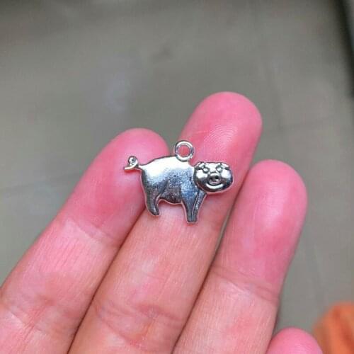18pcs 22x16mm Pig Connector Pendants Charms Jewelry Making DIY Mens WomenNecklace Bracelet Handmade Crafts Accessories