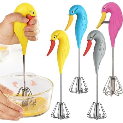 Semi-Automatic Eggbeater Hand Push Egg Beater Convenience Spin Whisk Versatile Tool For Egg Beater NW