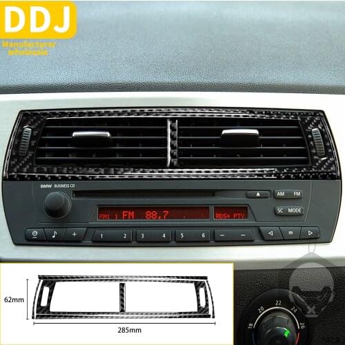 Car Dashboard Center Air Vent AC Outlet Frame Carbon Fiber Stickers Accessories For Bmw Z Series Z4 E85 E86 2003-2008 Roadster