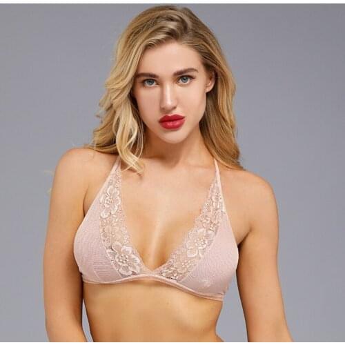 Plus Size Sexy Bra Lace Women Underwear Wire Free Bralette Triangle Cup Lingerie Push Up Crop Top Female Biustonosz Thin Bras