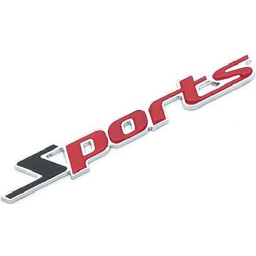 Sport Version Of The Metal Car Labeling Sports Word letter 3D Chrome metal Car Sticker Emblem Badge Decal Auto@11215