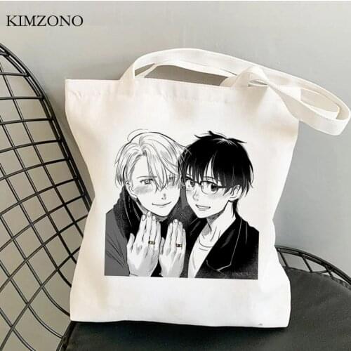 Yuri on Ice shopping bag recycle bag bolso eco grocery shopping shopper bag sacola reusable custom