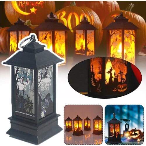 Halloween Decoration Pumpkin Skeleton LED Light Halloween Pumpkin Pony Lantern Night Lamp Portable Light for Halloween Party