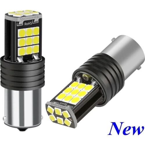 2PCS 1156 P21W 7506 BA15S R5W 3030 LED Car Tail Brake Bulb Turn Signals Auto Reverse Lamp Daytime Running Light Red Yellow White