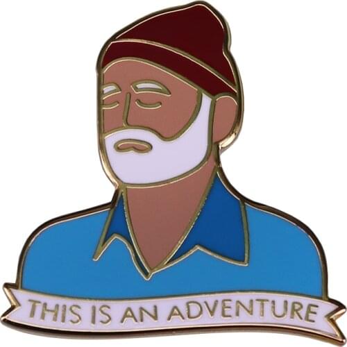 The Life Aquatic with Steve Zissou inspired lapel pin sea adventure jewelry Wes Anderson fans collection