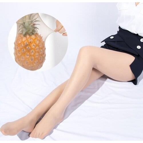 6D Ultra-thin Large Size Pantyhose Women Tights Body Shaper Solid Color High Elasticity Anti-damaged Pineapple Stockings