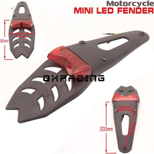 Universal 12V Motorcycle Rear Fender LED Brake Stop Rear Tail Turn Light Enduro Dirt Bike Lamp Moto Accessories