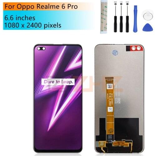 For Oppo Realme 6 Pro LCD Display Touch Screen Digitizer Assembly For Realme 6 Pro LCD RMX2061, RMX2063 Repair Parts 6.5"