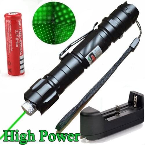 High Power Military Burning Laser Pointer 450nm Powerful Fire Green Visible Beam Sight Torch Laser Light Pen Cat Toy Tactical