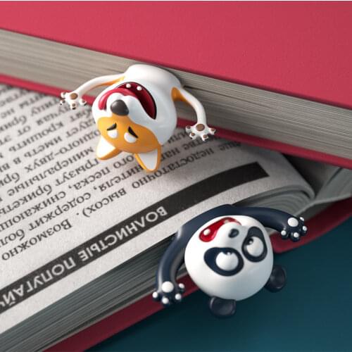 3D Stereo Cartoon Marker Animal Bookmarks Original Cute Cat PVC Material Funny Student School Stationery Children Gift Bookmark