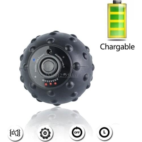 Yoga Chargeable Electric Massage Ball Four-speed Adjustment Sport Muscle Relax Fitness Fascia Acupuncture Point Ball Equipment