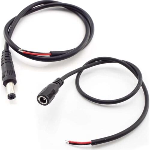 0.5/1/2/3M DC male Power Pigtail Cable 5.5x2.1mm Male Female Jack Cord DC Connector For CCTV Security Camera Moniter Solar Panel