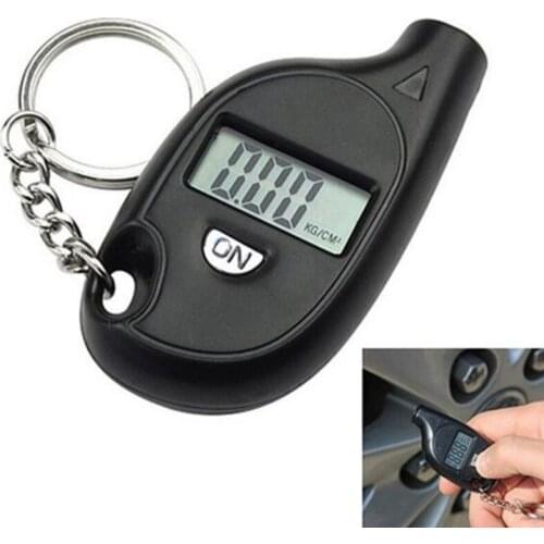 1 pc Digital Tire Pressure Alarm Barometer Keychain Portable Mini LCD Digital Tire tire Air Pressure Gauge Tester