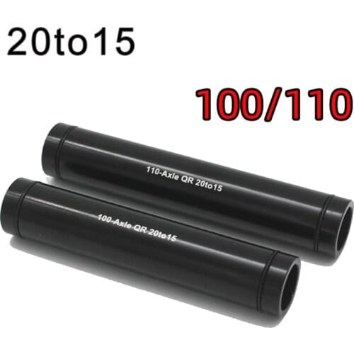 1pcs 100mm/110mm MTB Bike Barrel Shaft Hub Conversion Shaft 20mm Turn 15mm Mountain Bicycle Thru Axle Adapter Fork Parts