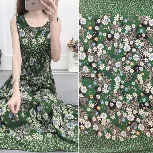 100*140cm Bohemian Floral Pattern Fabric Soft Rayon Fabric For Diy Sewing Summer Beach Dress Shirt Ethnic Apparel Material