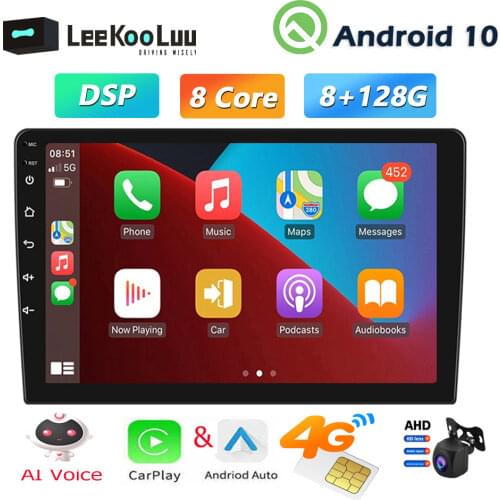LeeKooLuu 2 Din Android Car Radio 9" 2.5D Touch screen Autoradio GPS Navigation Bluetooth WIFI MirrorLink MP5 Video Multimedia