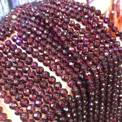 Natural Stone Beads Section Garnet Loose Beads Charms For DIY Necklace Bracelet Ring Earrings Craft Jewelry Accessory Making