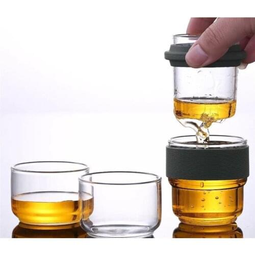 Water Bottle Travel Bag Chinese Tea Set Gaiwan Teapot Teacups Glass Fair Mug Tea Sets Ceramic For Gift Puer Drinkware Teaware