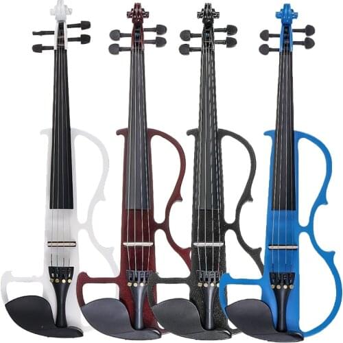 Black or White,Red,Blue,Yellow Beginner Wood Electric Violin/ Fiddle For Sale