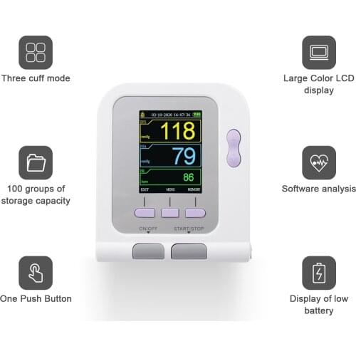 BP uberwachen Oberarm Automatischen Blutdruckmessgerat Heartbeat Detect 08A,CE