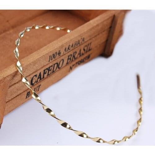 Length 37cm Metal Stainless Steel Head Bands Width 5mm Curve Hair Bands Hairwear Base Setting For Women