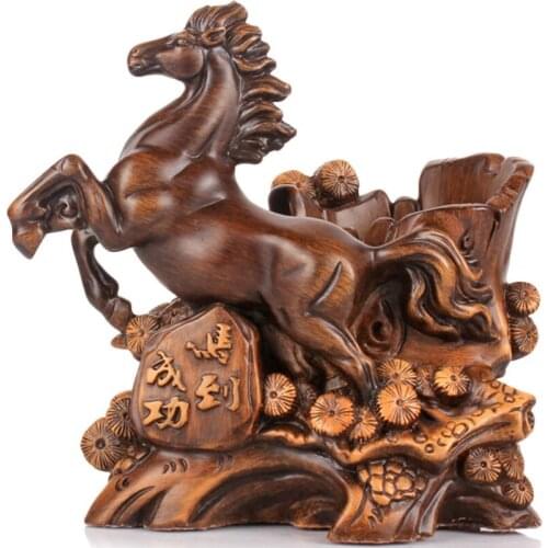 Successful pen container with zodiac horse practical office desk decoration teachers Day gifts