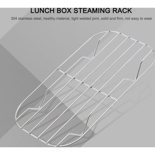 Picnic Lunch Box Steaming Rack Stainless Steel Bento Box Steaming Stand Outdoor Camping Hiking Cookware Supplies