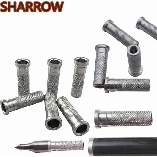 50pcs Aluminum Arrow Insert Fit ID 6.0/6.2/7.6mm Arrow Shaft Connect Arrowheads For Fiberglass Carbon Arrow Shooting Accessories
