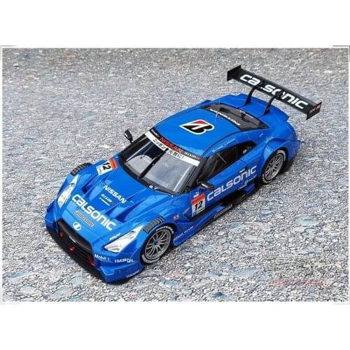 New New EBBRO 1:18 Nissan GT-R GT500 GTR 2014 Blue 12# Rd.2 Fuji Diecast Model Race Car Gifts Collection Metal,Plastic,Rubber