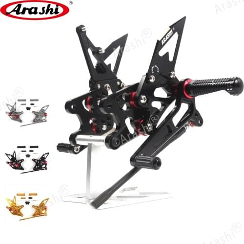 Arashi CNC Rearset Adjustable Footrests Foot Pegs For SUZUKI GSX-R1000 2007 2008 GSXR GSX-R 1000 GSX1000R Motorcycle