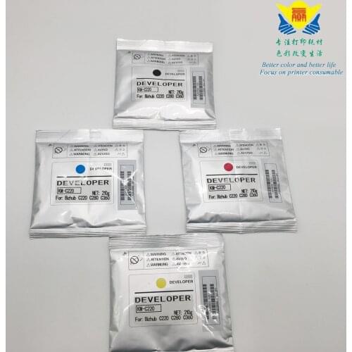JIANYINGCHEN Compatible color Developer powder for Konicas Minolta Bizhub C220 C280 C360 laser printer (4bags/lot) 210g per bag
