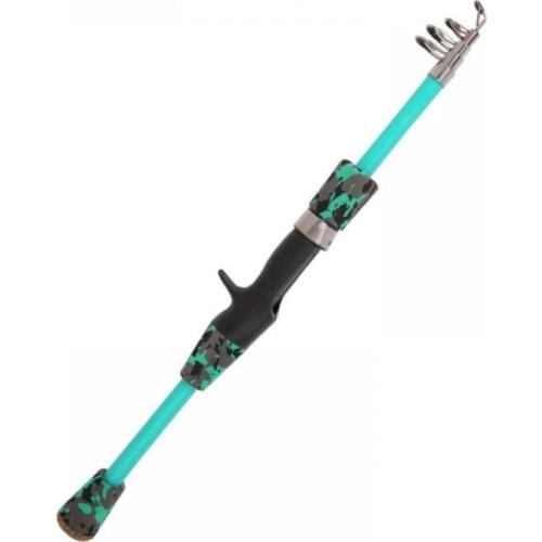 Portable Fishing Rod Telescopic Rock Spinning Fly Carp Feeder Carbon Fiber Mini Travel Pole Reel Seat 1.3M 1.5M 1.8M