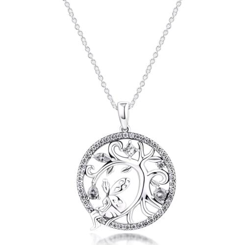 Family Roots Necklaces 100% 925 Sterling Silver Jewelry Free Shipping