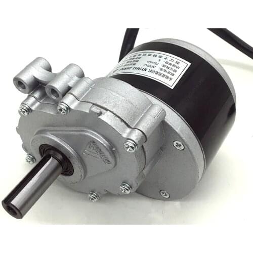 Brushed DC gear ， Low speed brushed gear motor for electric wheel, 250w, 24v, 75rpm / 120rpm, 44mm long, 17mm diameter